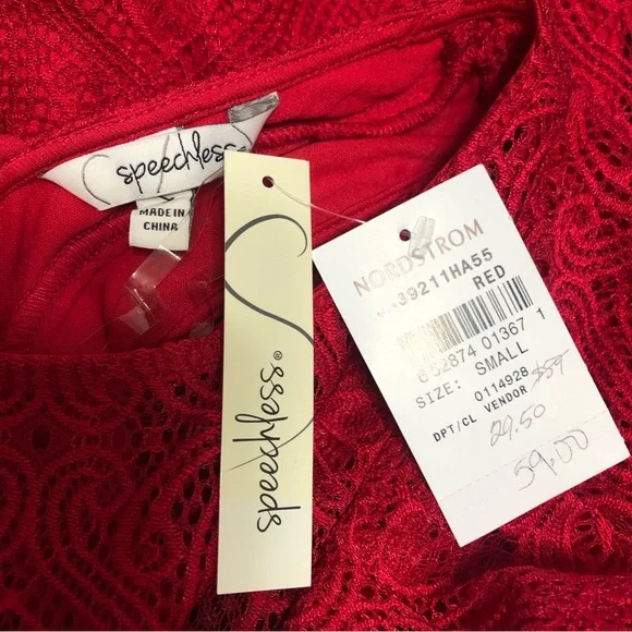 NWT! Speechless Red Dress Size Small - Picture 10 of 12